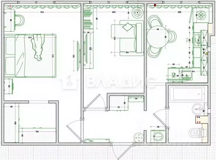 2-к кв. Санкт-Петербург Апрельская ул., 5 (44.9 м) - Фото 2