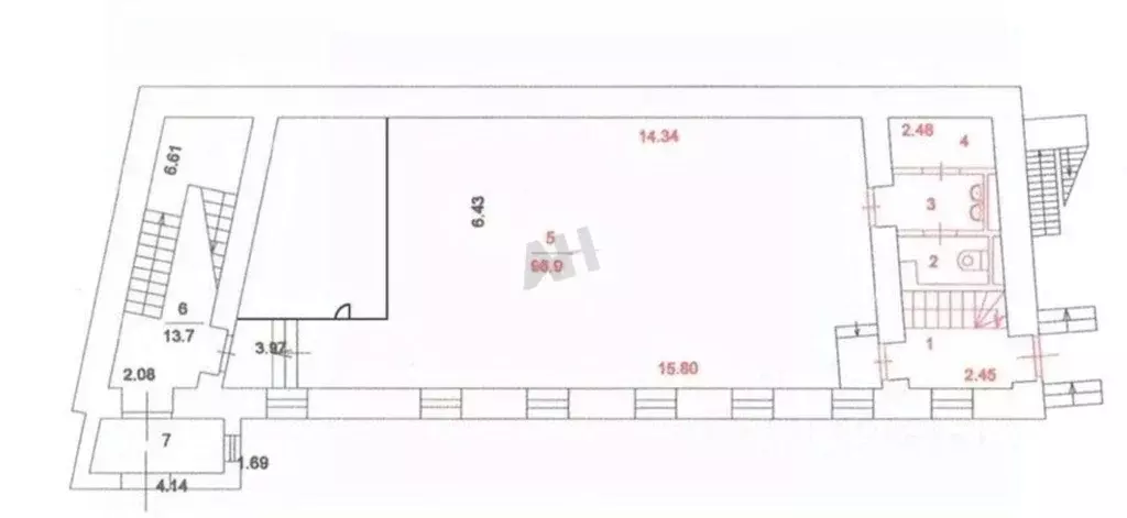 Офис в Москва Кривоарбатский пер., 13С2 (130 м) - Фото 2