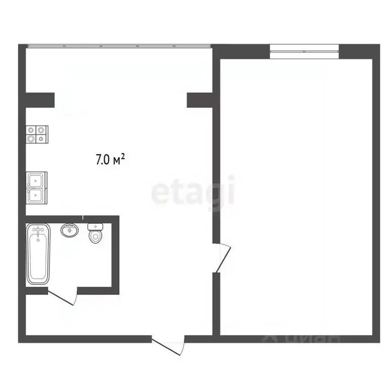 1-к кв. Ставропольский край, Пятигорск ул. Юлиуса Фучика (27.8 м) - Фото 2