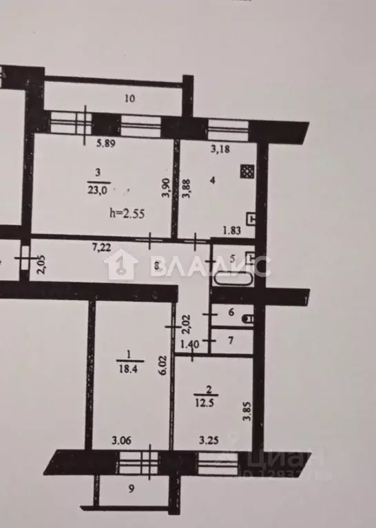 3-к кв. Пензенская область, Пенза ул. Ново-Казанская, 6 (90.7 м) - Фото 2