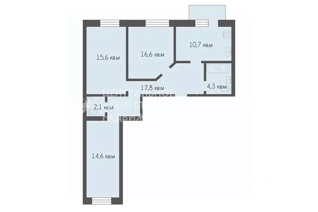 3-к кв. Рязанская область, Рязанский муниципальный округ, с. Дядьково ... - Фото 2
