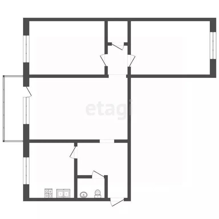 3-к кв. Челябинская область, Троицк Советская ул., 21 (54.7 м) - Фото 2