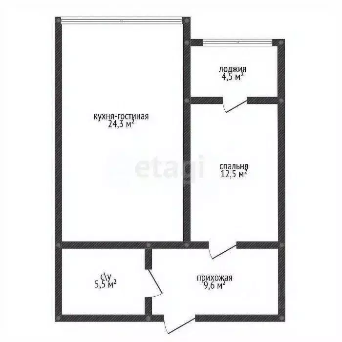 1-к кв. Краснодарский край, Геленджик Туристическая ул., 3к1 (46.6 м) - Фото 1