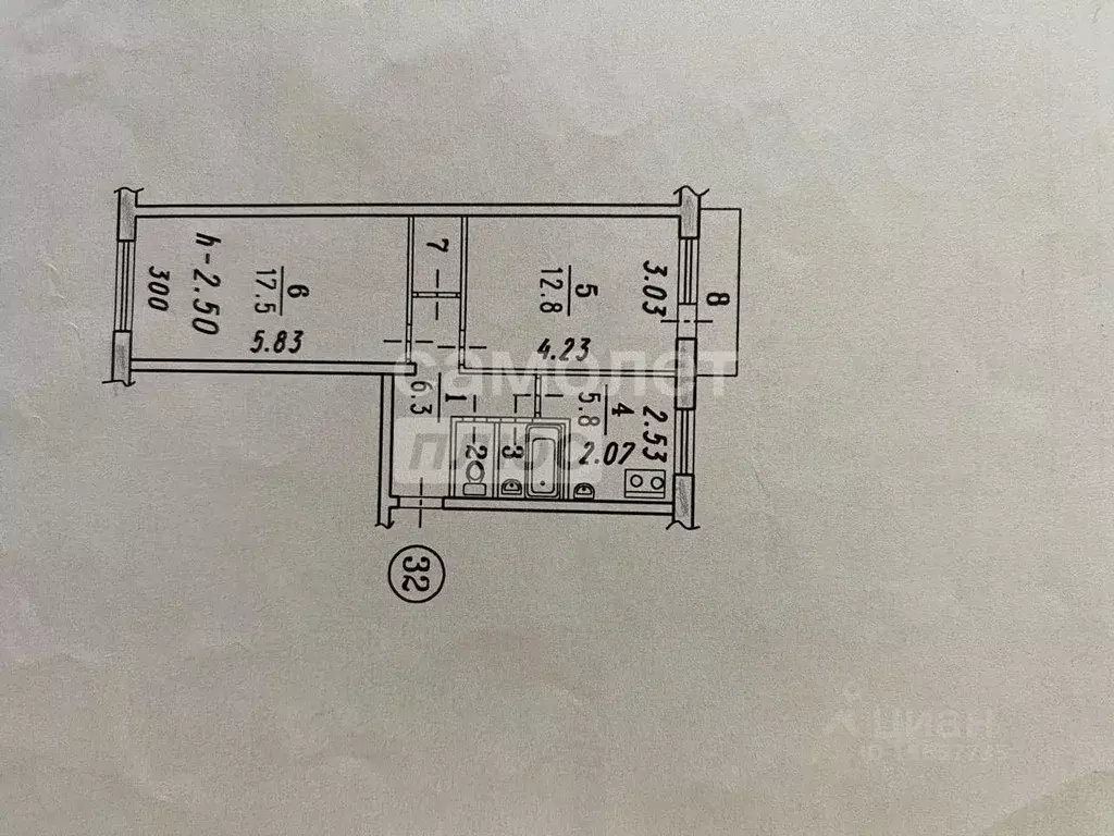 2-к кв. Омская область, Омск ул. Масленникова, 9б (47.6 м) - Фото 1