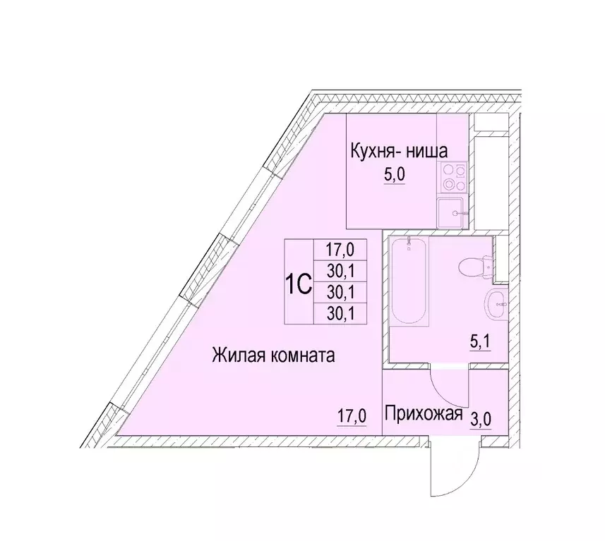 1-к кв. Московская область, Мытищи Медицинская ул., 11 (30.1 м) - Фото 0