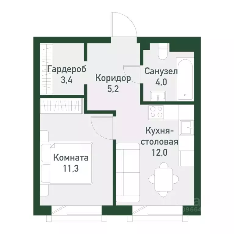 1-к кв. Челябинская область, Челябинский городской округ, пос. ... - Фото 0