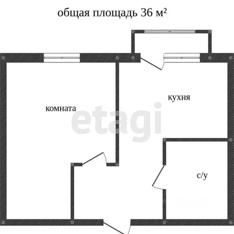 1-к кв. Вологодская область, Вологда ул. Возрождения, 74В (35.9 м) - Фото 2