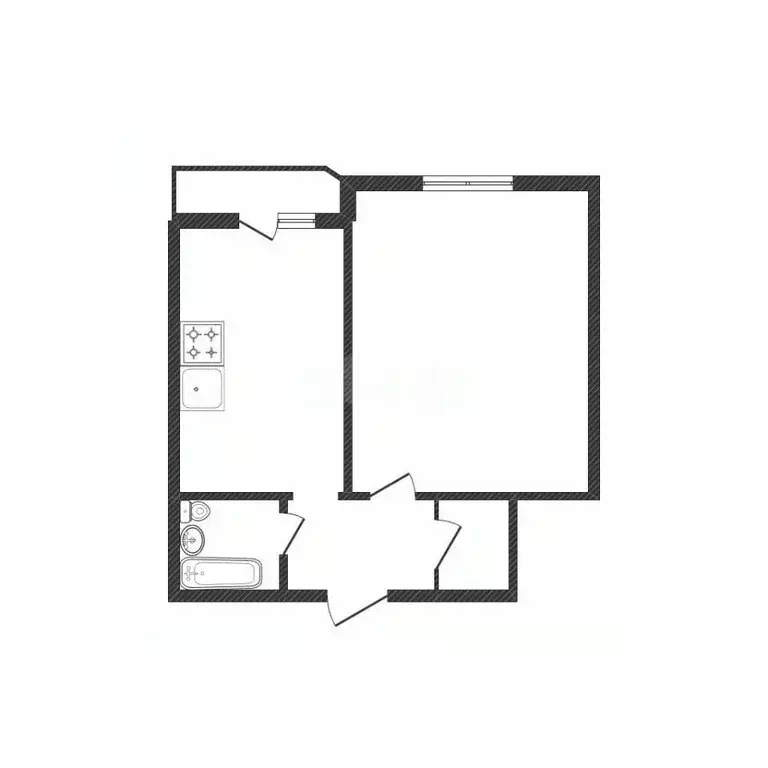 1-к кв. Смоленская область, Смоленский муниципальный округ, с. Печерск ... - Фото 2