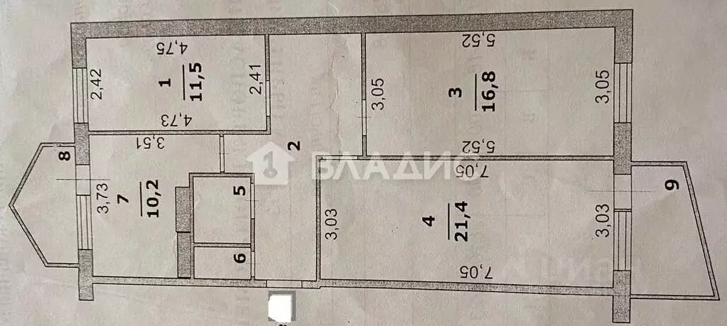 3-к кв. Белгородская область, Белгород Почтовая ул., 74 (80.0 м) - Фото 1