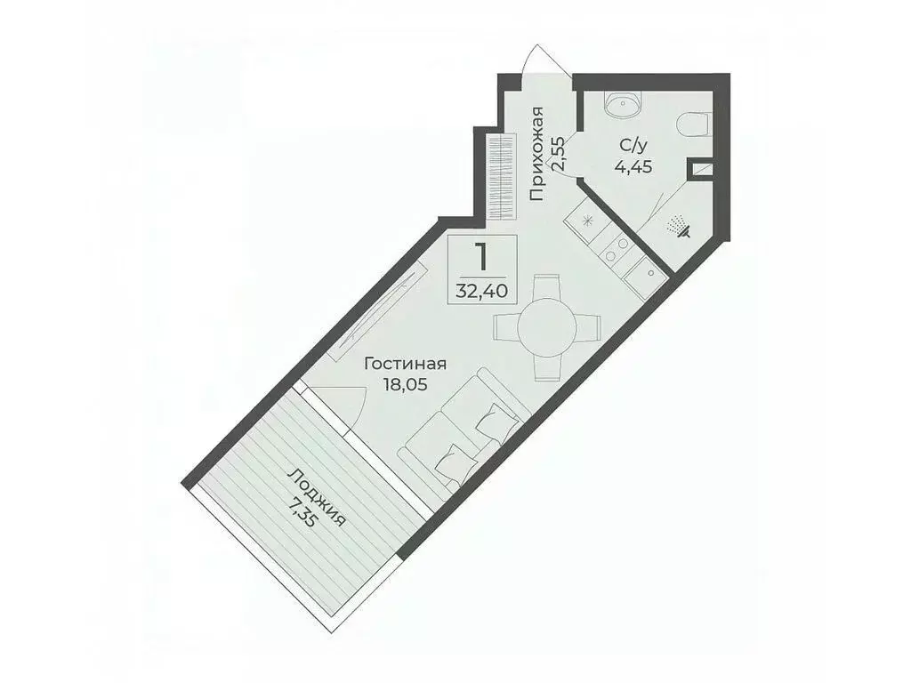 Студия Крым, Сакский район, с. Лесновка  (32.4 м) - Фото 0
