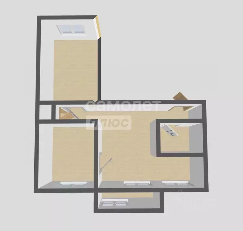 3-к кв. Хабаровский край, Хабаровск ул. Фрунзе, 101 (57.7 м) - Фото 2