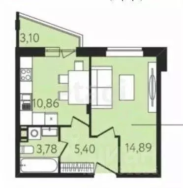1-к кв. Тульская область, Тула ул. Самоварная, 5 (34.7 м) - Фото 2