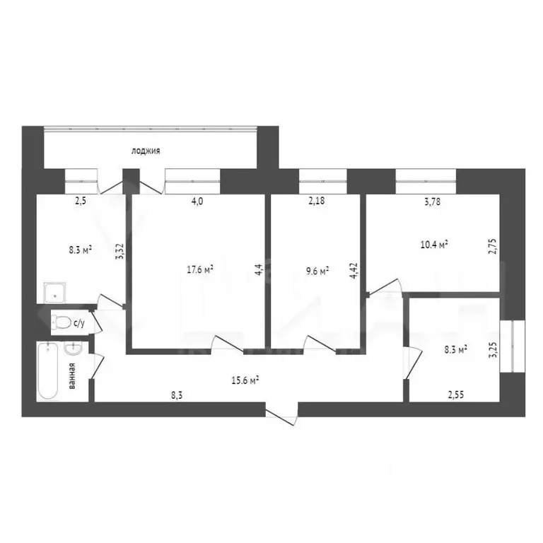 4-к кв. Пензенская область, Пенза Пролетарская ул., 10 (75.0 м) - Фото 2