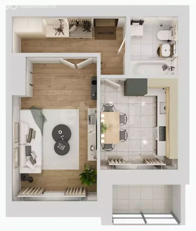 1-комнатная квартира: Калуга, Изумрудная улица, 6 (40 м) - Фото 1