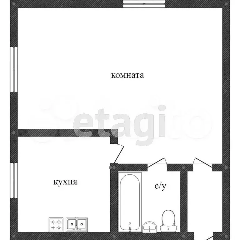 1-к. квартира, 36,1 м, 1/9 эт. - Фото 0