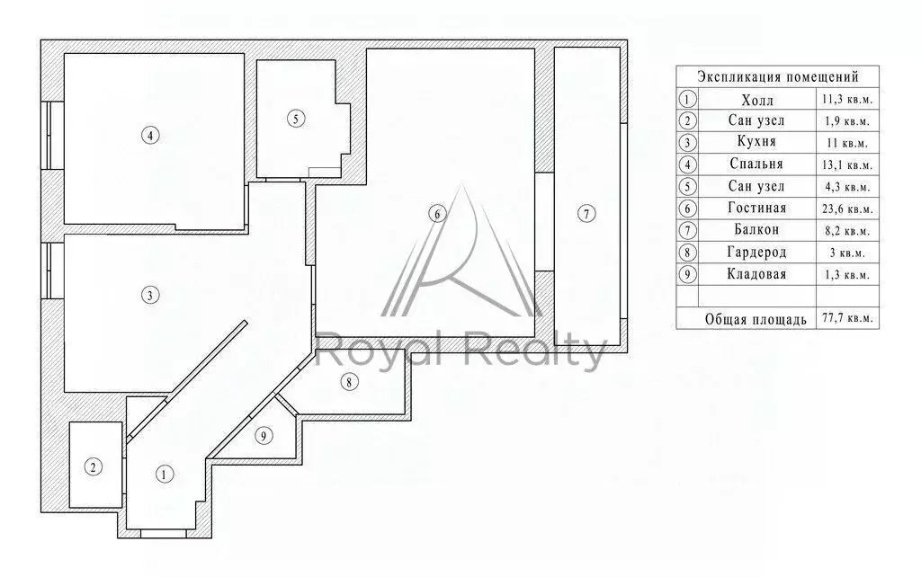 2-к кв. Санкт-Петербург Приморский просп., 52К2 (77.7 м) - Фото 2