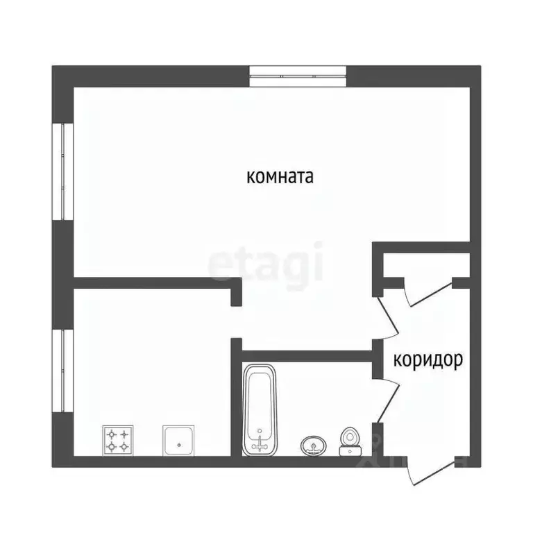 1-к кв. Ярославская область, Ярославль просп. Октября, 3 (30.5 м) - Фото 2