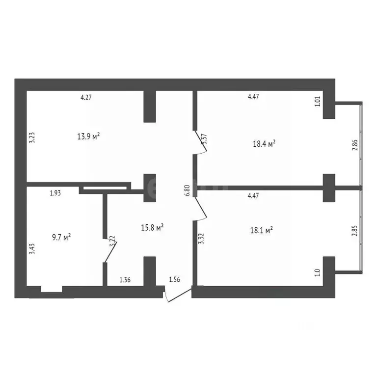 2-к кв. Севастополь ул. Симонка, 53В (75.9 м) - Фото 0