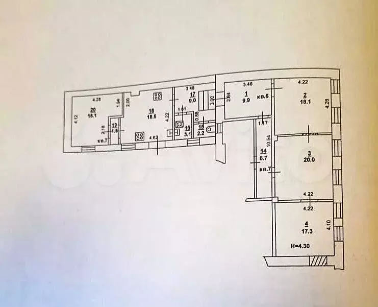 Своб. планировка, 123,4 м, 2/2 эт. - Фото 0