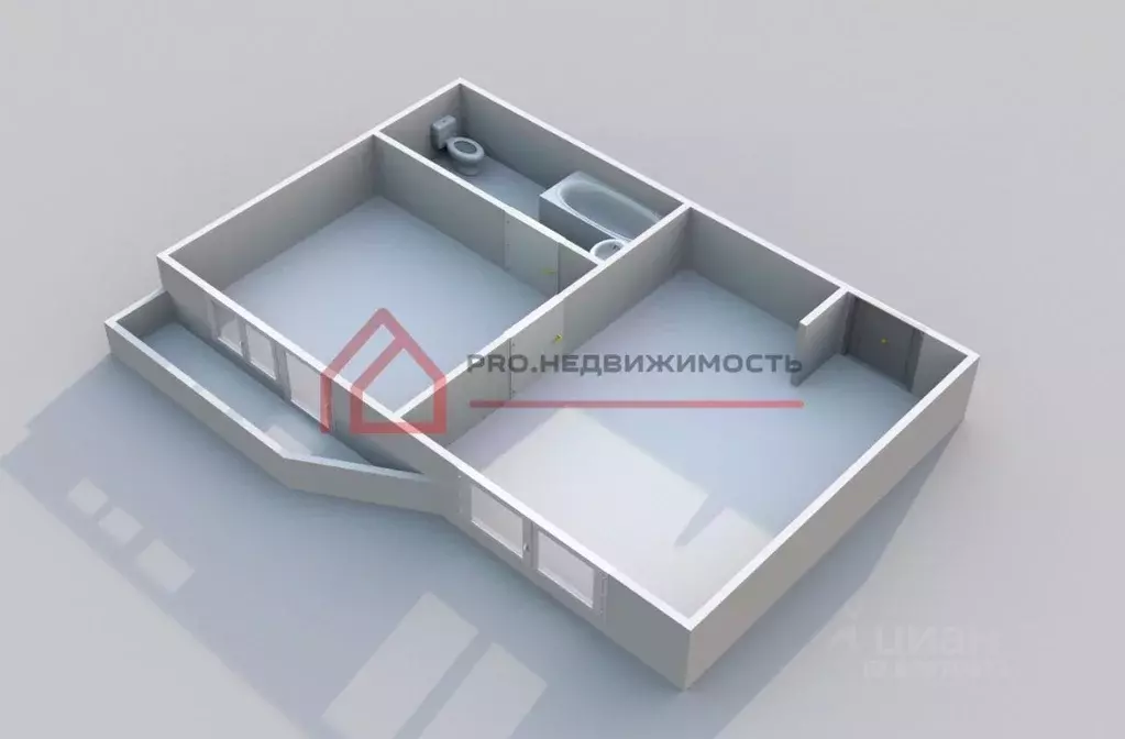 1-к кв. Архангельская область, Архангельск ул. Гайдара, 2к1 (40.7 м) - Фото 1