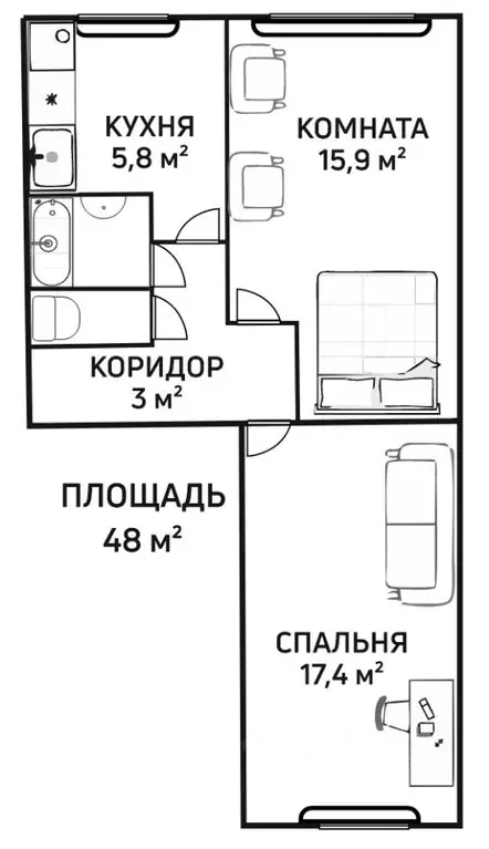 2-к кв. Мурманская область, Мурманск ул. Чумбарова-Лучинского, 27 ... - Фото 2