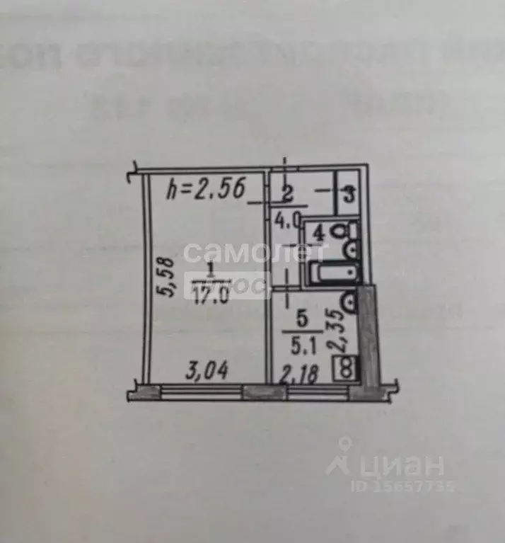 1-к кв. Омская область, Омск просп. Космический, 105 (29.8 м) - Фото 2