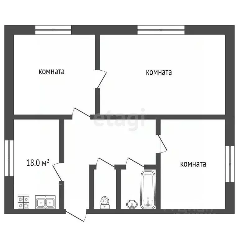 3-к кв. Ярославская область, Рыбинск ул. Блюхера, 11 (94.0 м) - Фото 2