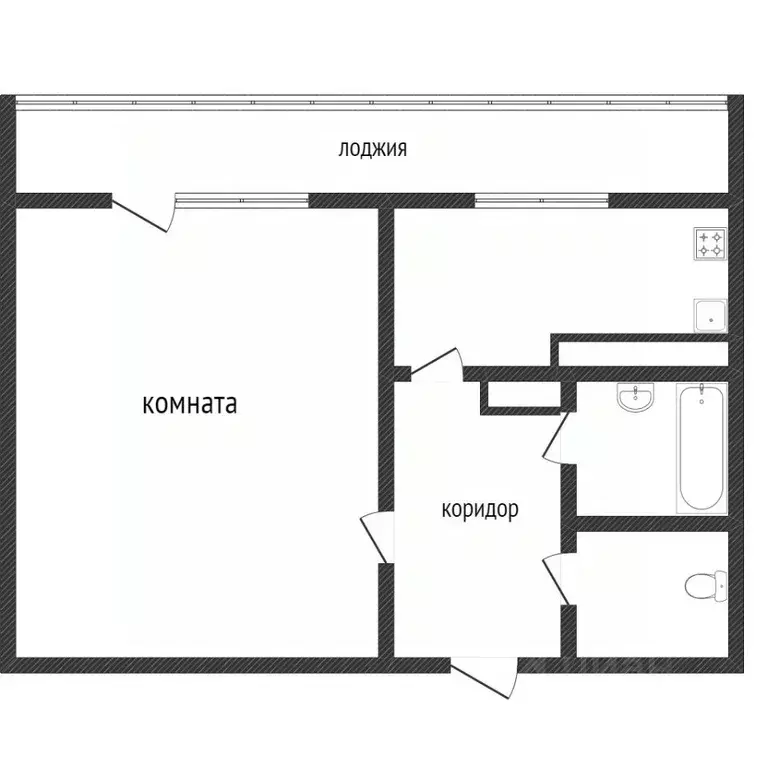 1-к кв. Белгородская область, Белгород ул. Буденного, 6 (31.4 м) - Фото 1