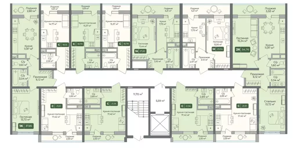 1-к кв. Краснодарский край, Краснодар ул. Шевцова, 6 (37.85 м) - Фото 2