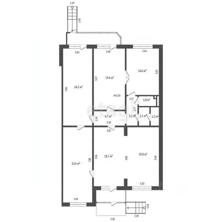 Офис в Тюменская область, Тюмень ул. Пермякова, 69к2 (135 м) - Фото 1