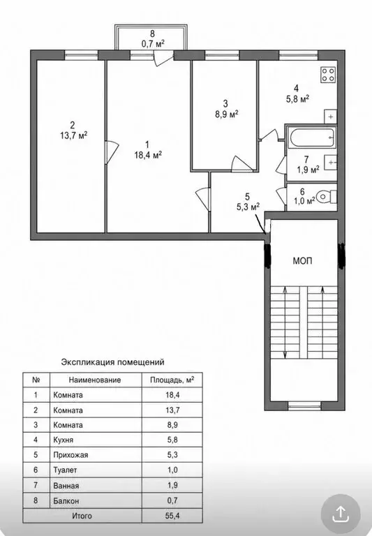 3-комнатная квартира: Санкт-Петербург, Меншиковский проспект, 13к3 ... - Фото 2