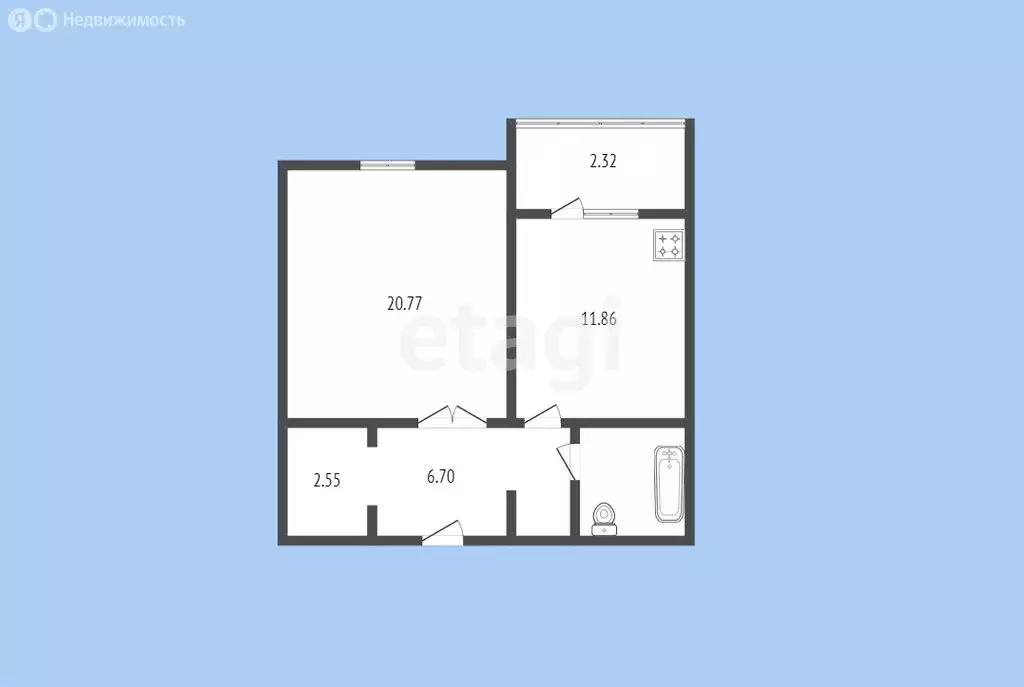 1-комнатная квартира: Черкесск, улица Космонавтов, 43Г (47.5 м) - Фото 0