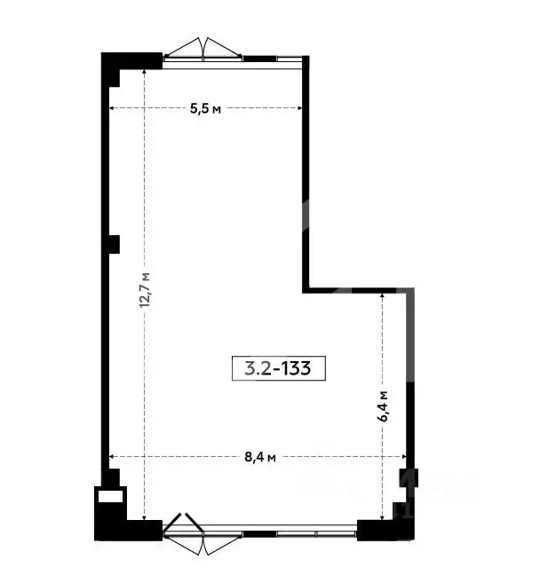 Помещение свободного назначения в Москва БК Прокшино тер., 3 (87 м) - Фото 2
