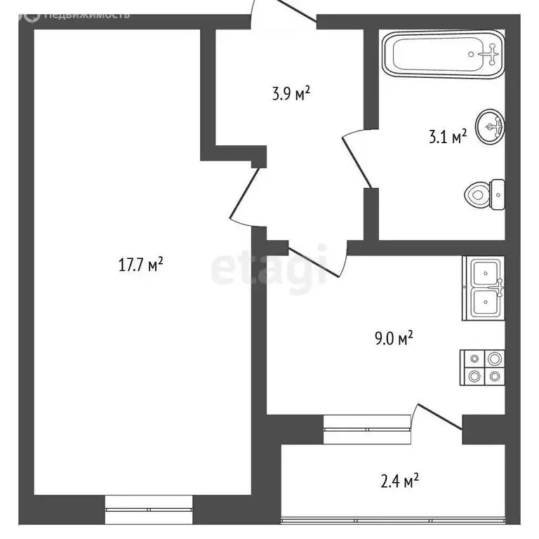 1-комнатная квартира: Анапа, Парковая улица, 60к6 (36.1 м) - Фото 1