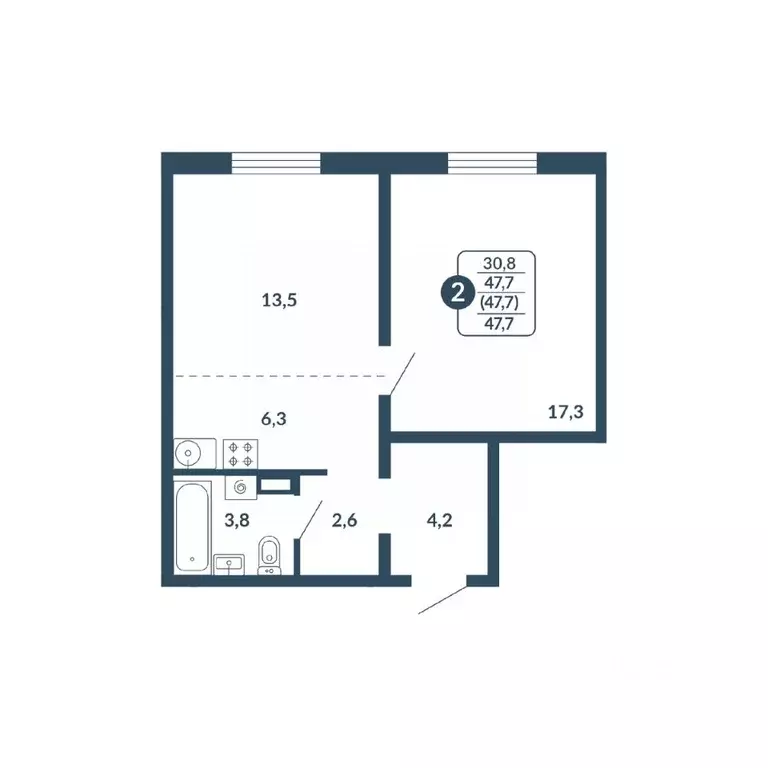 2-к кв. Кировская область, Киров Скандинавия жилой комплекс (47.7 м) - Фото 0