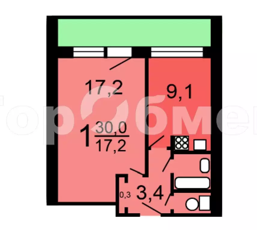 Продается 1-комнатная квартира - Фото 2