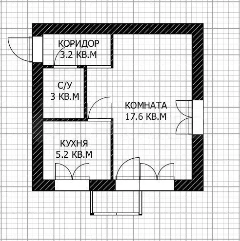 1-к. квартира, 29 м, 3/5 эт. - Фото 1