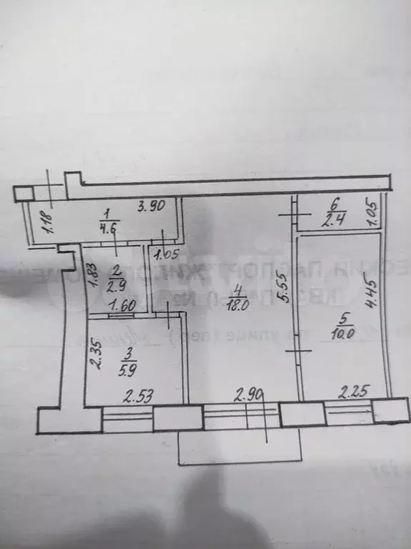 2-к. квартира, 43,8 м, 3/5 эт. - Фото 0