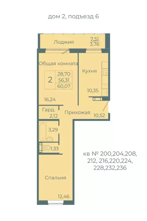 2-к кв. Кемеровская область, Кемерово Южный мкр, 10-й мкр, Весна жилой ... - Фото 0