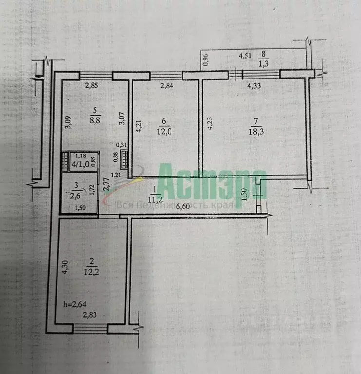 3-к кв. Забайкальский край, Чита Каштакский мкр, 1А (66.1 м) - Фото 2