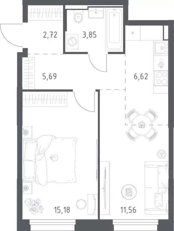 1-к кв. Московская область, Красногорск Квартал Строгино жилой ... - Фото 1