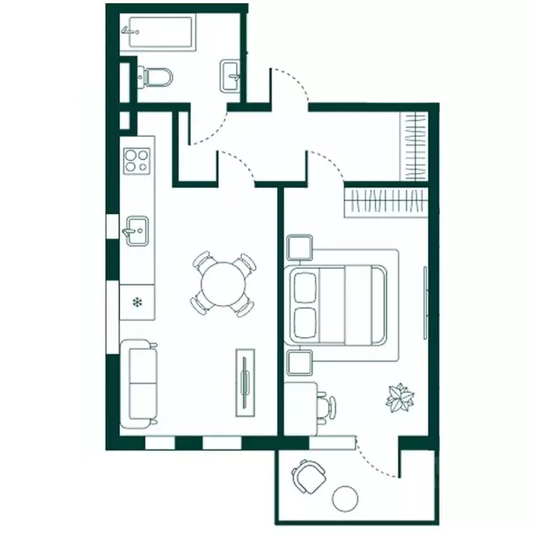2-к кв. Дагестан, Дербент Новая История жилой комплекс (47.25 м) - Фото 1