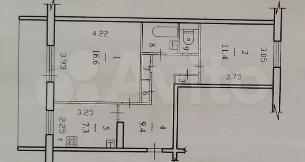2-к. квартира, 50 м, 4/5 эт. - Фото 0