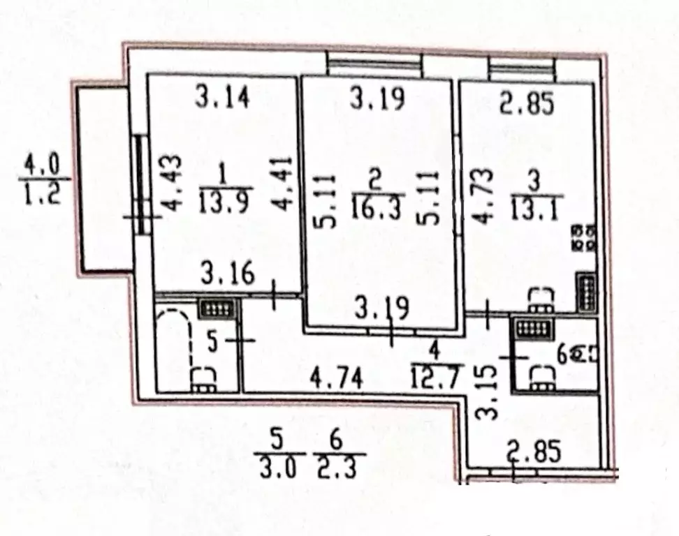 2-к кв. Санкт-Петербург Моравский пер., 3к2 (61.3 м) - Фото 2