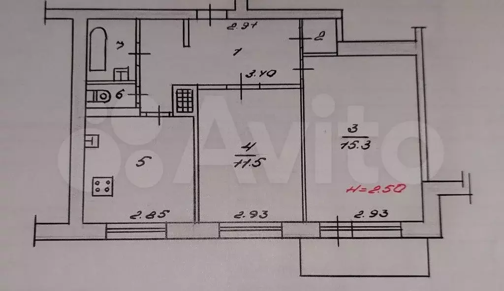 2-к. квартира, 51 м, 7/9 эт. - Фото 0