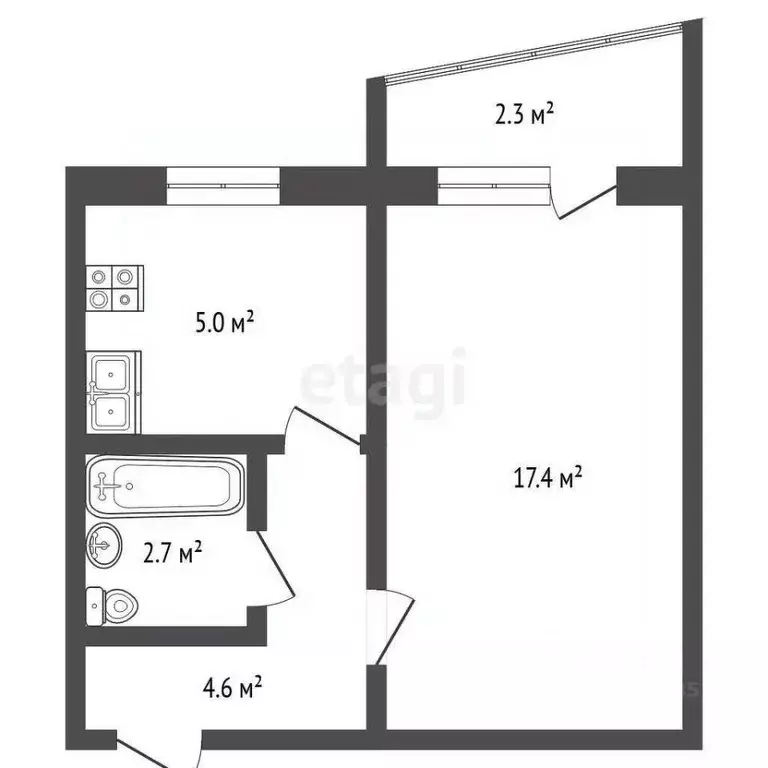 1-к кв. Самарская область, Самара Ташкентская ул., 121 (29.7 м) - Фото 2