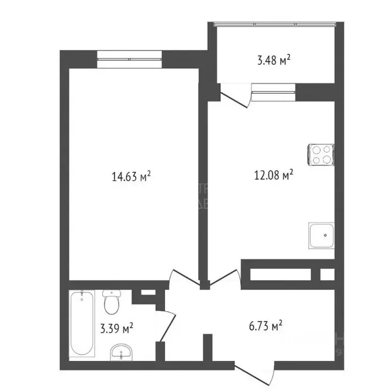 1-к кв. Тюменская область, Тюмень ул. Александра Протозанова, 18к1 ... - Фото 2