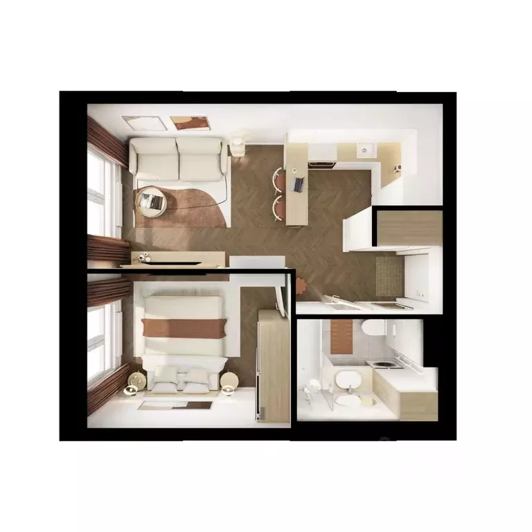 1-к кв. Нижегородская область, Нижний Новгород д. Утечино, Савин Парк ... - Фото 1