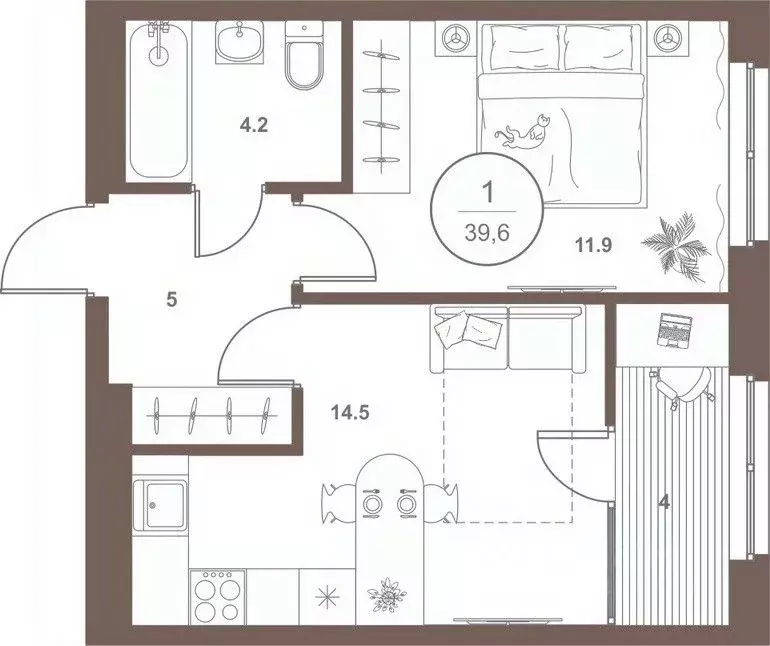 1-к кв. Пензенская область, Пенза Арбеково жилрайон, Дальнее Арбеково ... - Фото 1
