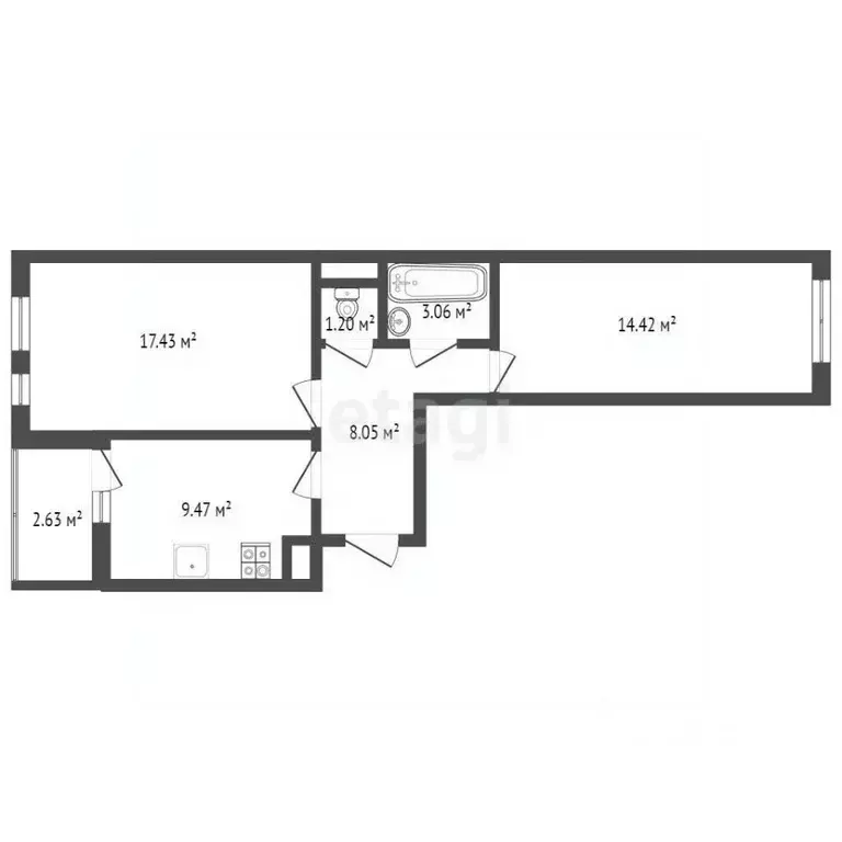 2-к кв. Московская область, Дедовск г. Истра муниципальный округ, ул. ... - Фото 2